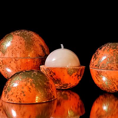 Objets design - Bougie Globe Orange Fluo à la Fleur d'Oranger - PONPON CURIOSITAS
