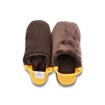 Chaussettes - JAPAN MADE Reversible room shoes / Color nep calze x Micro boa - MERIPPA