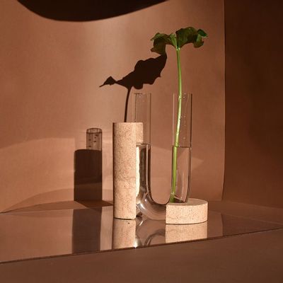 Vases - Brown sculptural modular vase for flowers_COCHLEA DELLA CONSAPEVOLEZZA - COKI