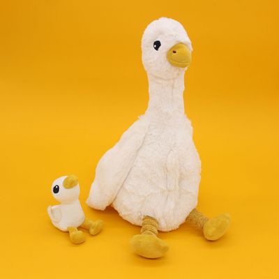 Soft toy - Plush goose mom and her baby Les Ptipotos - DEGLINGOS