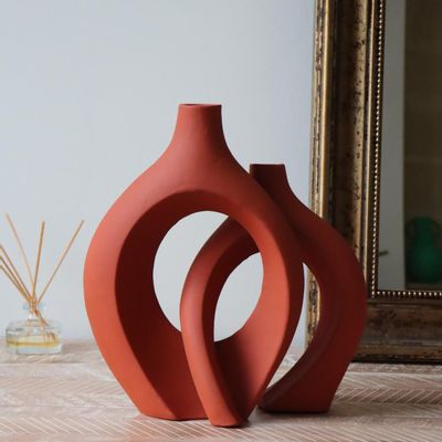 Vases - The Ksar Entwined Vase Duo - Terracotta - MAISON MARMOL