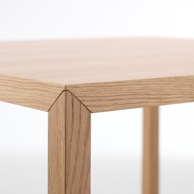 Tables Salle à Manger - Table fixe X_LIGHT 80/80 cm en bois et pieds en métal plaqué chêne - I.T.F. DESIGN SRL