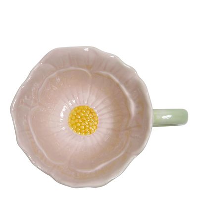 Tasses et mugs - Tasse à thé Tulipe en grès rose clair 13,1 x 6,5 cm - MATHILDE M.