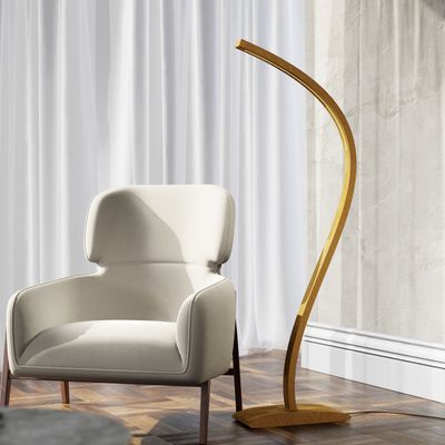 Lampadaires - Floor lamp MOODLIFTER Oak wood - STRAIPU