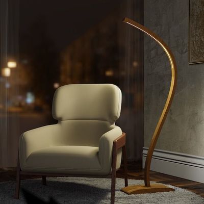 Floor lamps - Floor lamp MOODLIFTER Oak wood - STRAIPU