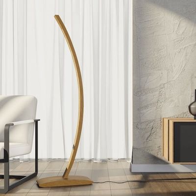 Floor lamps - Floor lamp SVELTE Oak wood - STRAIPU