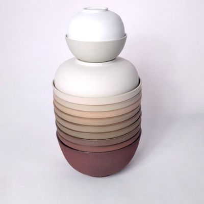 Ceramic - Hybrid table service for 8 people. Sunrise model - EMMANUELLE MUSSET