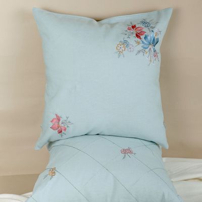 Fabric cushions - Embroidered cushion cover - Pastel Bouquet - NINÉH