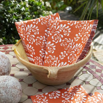 Napkins - ARABESQUE TERRA - Napkin - FRANÇOISE PAVIOT