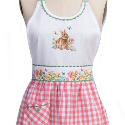 Aprons - garden bunny hostess apron - KARENA INTERNATIONAL