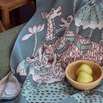Plaids - Smile longevity symbol (Turtles) Blankets - BON`EE(LIVING ART BRAND)