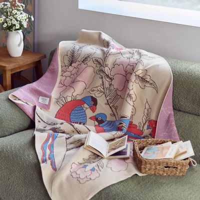 Throw blankets - Flower & bird Blankets - BON`EE(LIVING ART BRAND)
