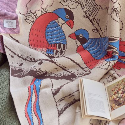 Throw blankets - Flower & bird Blankets - BON`EE(LIVING ART BRAND)