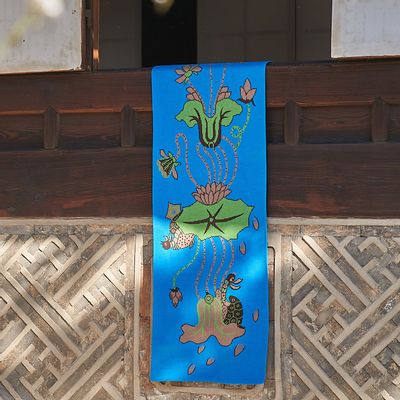 Throw blankets - Lotus with turtles - BON`EE(LIVING ART BRAND)