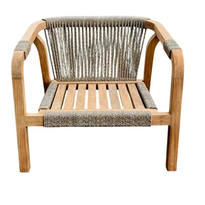 Lawn sofas   - Olefin teak and rope outdoor lounge - SBH3 - BALINAISA