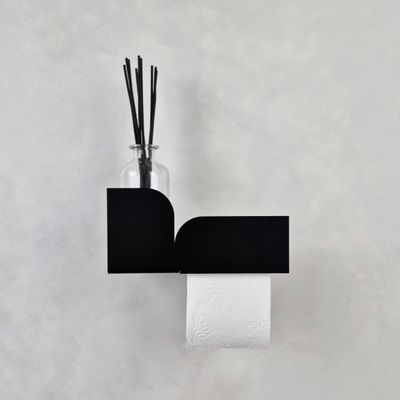 Accessoires à fixer - Porte-papier toilette noir BAUHAUS - NAMUOS