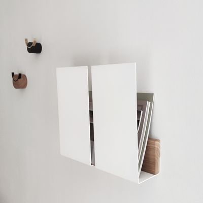 Bookshelves - Wall magazine rack WINGS black, grey, green or white - NAMUOS