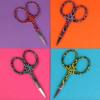 Customizable objects - Pop leopard fancy embroidery scissors - BOHIN FRANCE