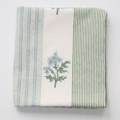 Table linen - Hand printed floral tablecloths and napkins - ROZABLUE