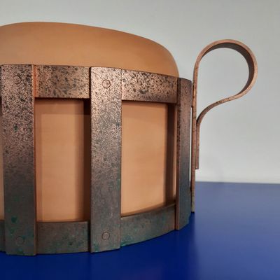 Vases - Vase en terre cuite et cuivre oxydé mat - VALENTINA DE CAROLIS