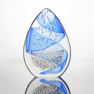 Verre d'art - Vortex, une pièce décorative en verre de Murano fabriquée à la main - WAVE MURANO GLASS