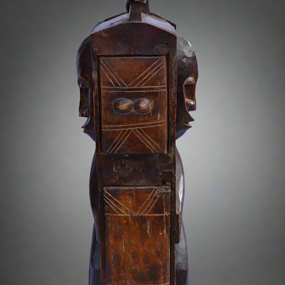 Sculptures, statuettes and miniatures - Large wooden Dogon Pharmacopoeia wardrobe, Mali - QUINTESSENCE AFRICAINE