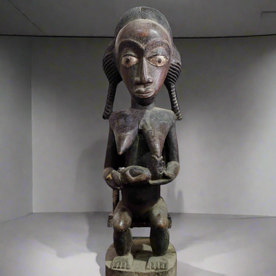 Sculptures, statuettes and miniatures - Baoule wooden maternity ward, Ivory Coast - QUINTESSENCE AFRICAINE