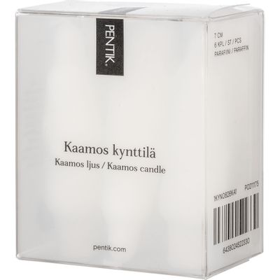 Candles - Kaamos Candle 6 pc/box White 7 cm - PENTIK