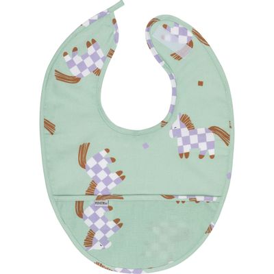 Children's mealtime - Heppa Bib Light Green 28x39 cm - PENTIK