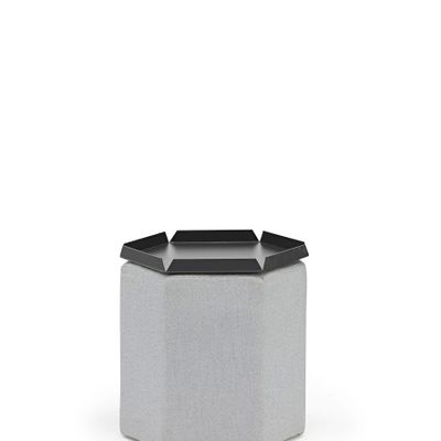 Outdoor decorative accessories - Pouf/side table with HEX top - COUTURE JARDIN