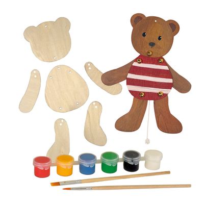 Loisirs créatifs pour enfant - 630595 - OURS PANTIN EN BOIS A PEINDRE - EGMONT TOYS