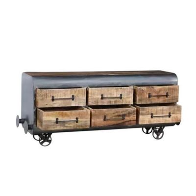 Console table - Wooden Locomotive Dresser - GRAND DÉCOR