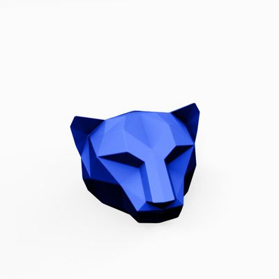 Decorative objects - Majorelle Blue Origami Panther Piggy Bank - KREOO