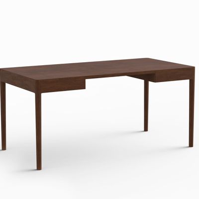 Desks - FRONT –  Minimalist Work Desk in Walnut Wood  180x90 - MOR