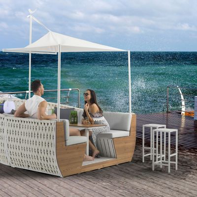 Tables de jardin - Ensemble repas en forme de bateau CRUISE - COUTURE JARDIN