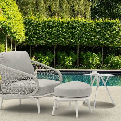 Lawn sofas   - Garden ottoman/footrest for CUDDLE armchair - COUTURE JARDIN