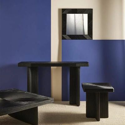 Coffee tables - WABI universe in wood and black rattan - CFOC