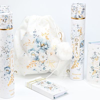 Bags and backpacks - Backpack with key ring Blue Flowers - SOAPTALES