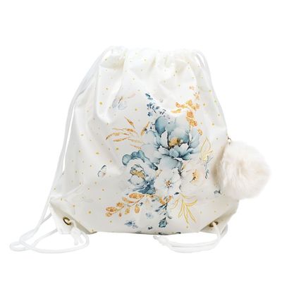 Bags and backpacks - Backpack with key ring Blue Flowers - SOAPTALES