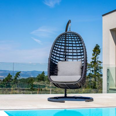 Lawn sofas   - HUG suspended swing - COUTURE JARDIN