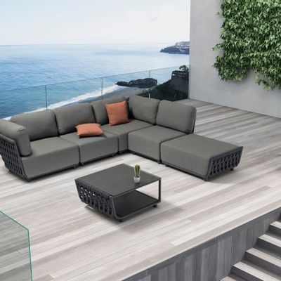 Lawn sofas   - HUG garden armchair without armrest - COUTURE JARDIN