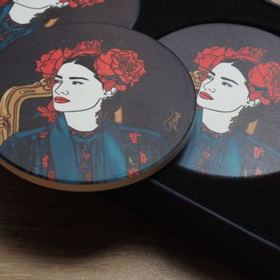 Table mat - Set of 4 ceramic coasters X Florina Aledo Perez - UNSTANDART