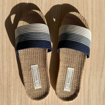 Shoes - LES MAURICETTES by Bénédicte, blue headband flip-flops - LES MAURICETTES