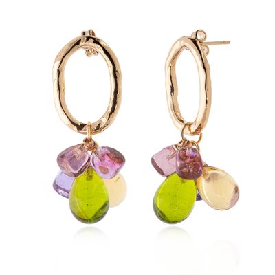 Gifts - Laleti Riviera Collection gold-plated Murano glass earrings - CHAMA NAVARRO