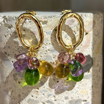 Gifts - Laleti Riviera Collection gold-plated Murano glass earrings - CHAMA NAVARRO