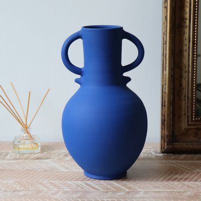 Vases - Vase Zilil - Bleu mat - MAISON MARMOL