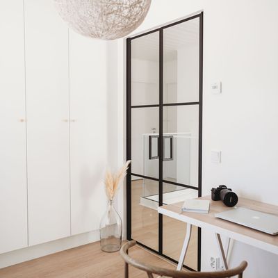 Aménagements pour bureau - Porte vitrée, cadre en aluminium - SCANDINAVIAN GLASSFACTORY