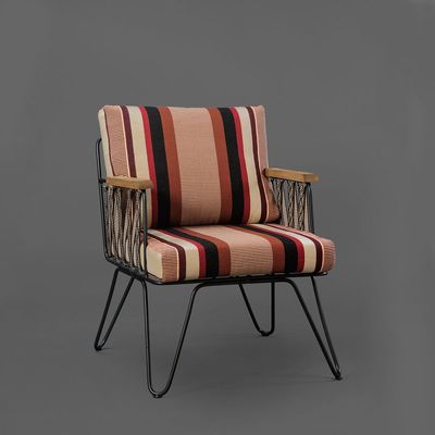 Decorative objects - Poltrona Misella Metal and Red Weave Chair - NA'LAGO