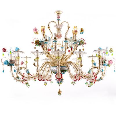 Ceiling lights - Murano Glass Dandolo Chandelier — Rezzonico Style - BOTTEGA VENEZIANA