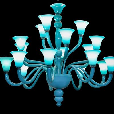 Hanging lights - Murano Glass Ceiling Chandelier Marina — Ottanio Modern Style - BOTTEGA VENEZIANA